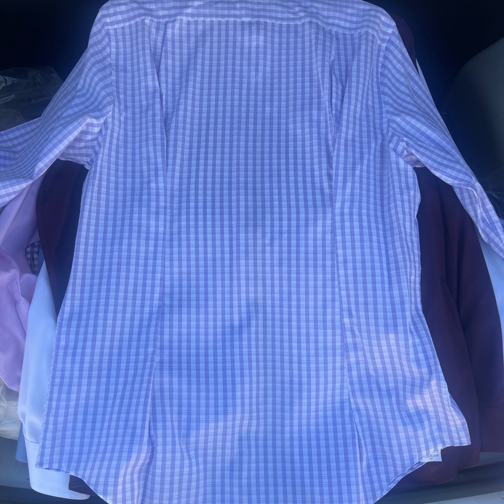 Big & Tall Men's Purple Checkered Shirt